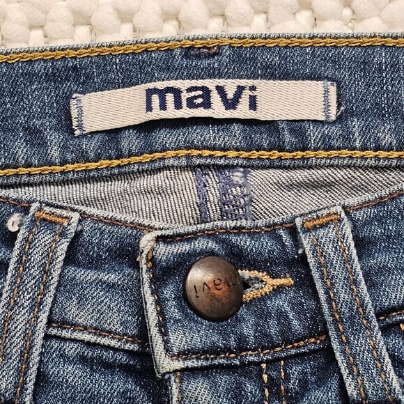 Mavi 596 Marie Flare Sexy Low Rise Slim Jeans, Women's 27/32 Blue Wash - Picture 2 of 11